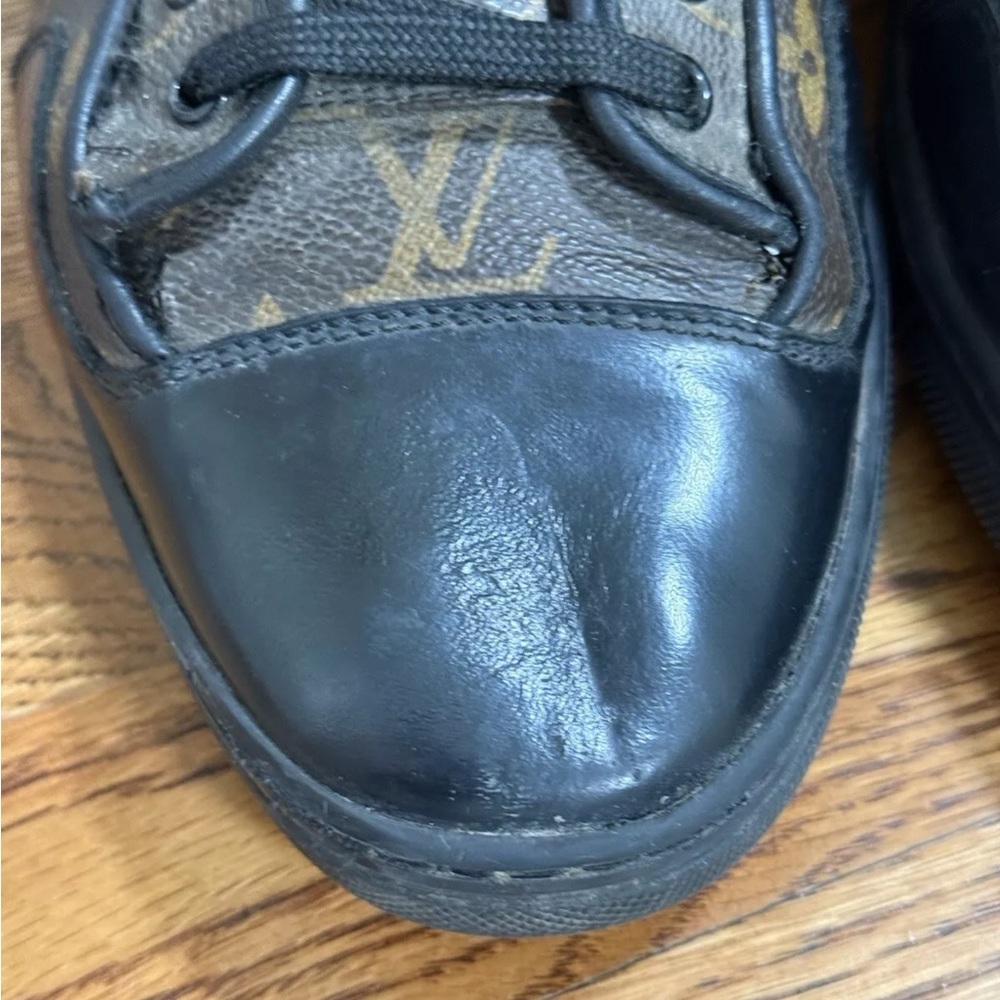 Louis Vuitton Calfskin Monogram Slalom Sneakers Brown Leather Men’s Size 9.5 - Picture 13 of 16